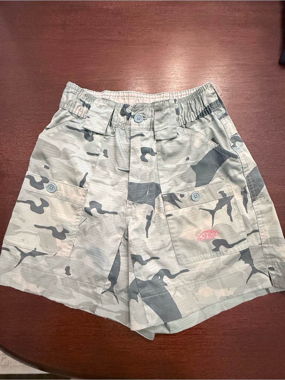 AFTCO size 24 - Kids Camo Shorts - shades of green